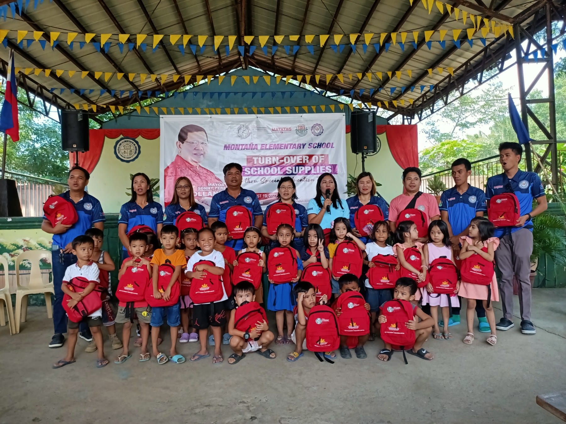 Distribution of School Bags and Supplies, Montaña Elementary School