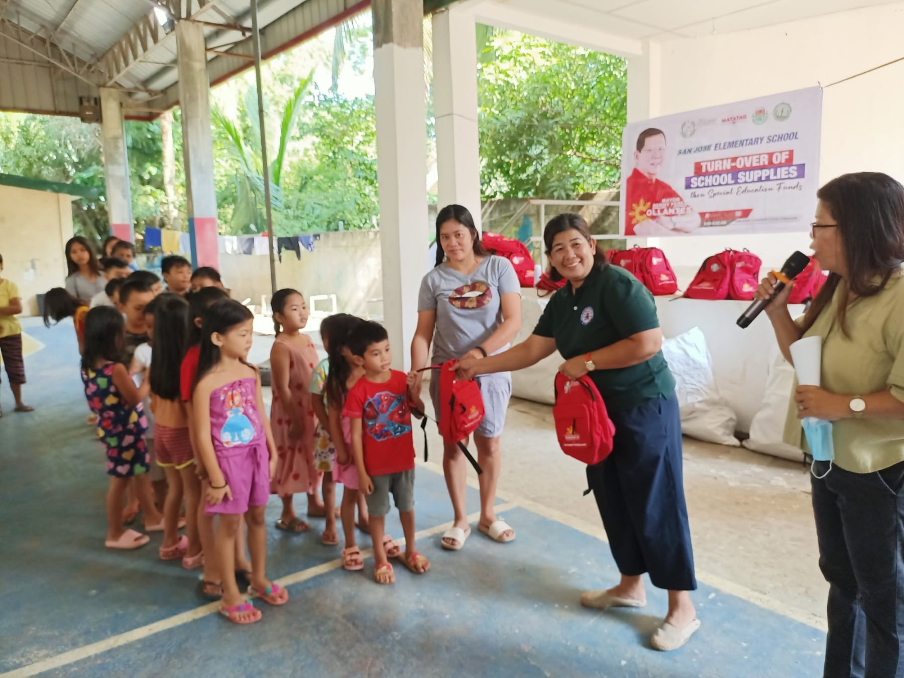 Distribution of School Bags and Supplies, San Jose Elementary School